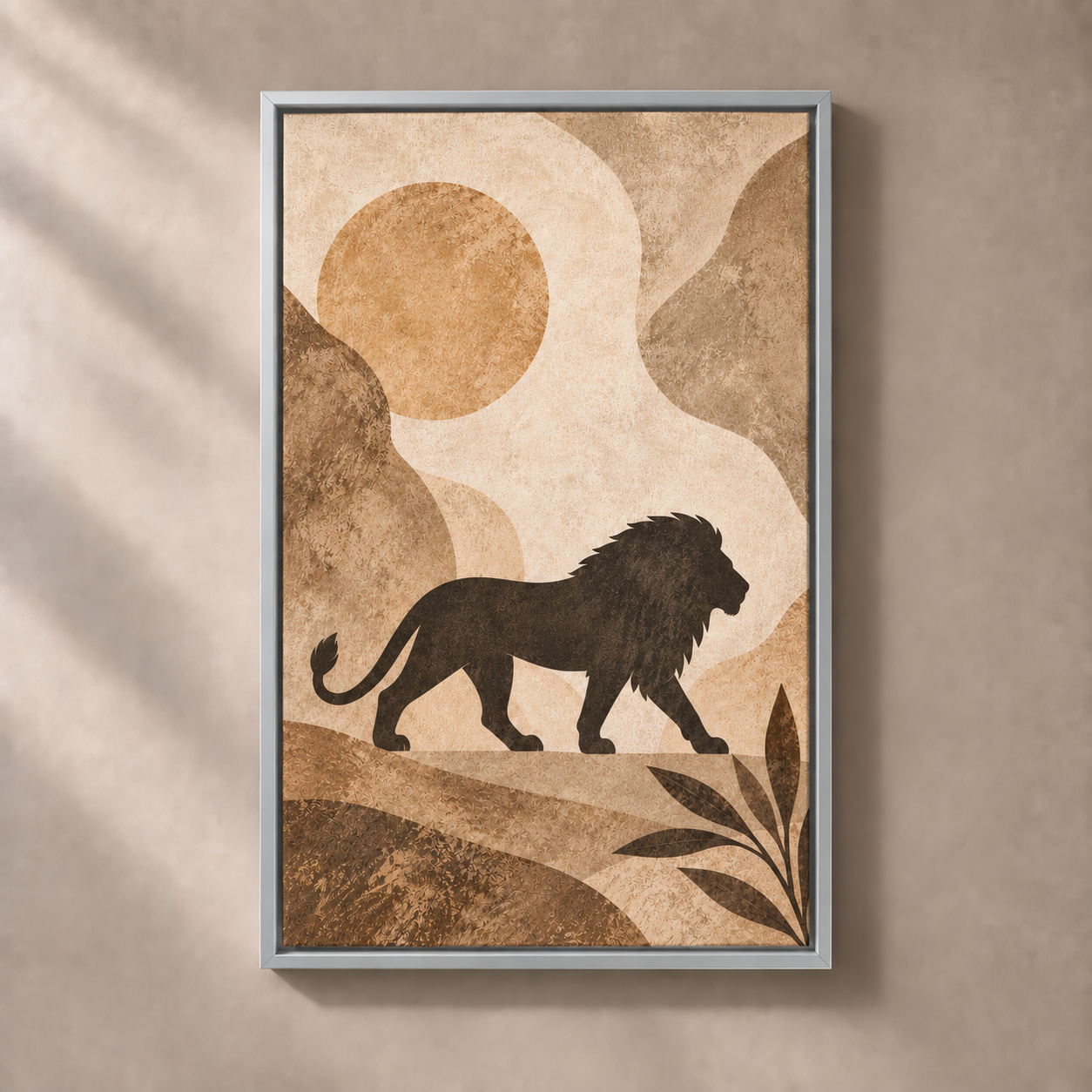 FNR frame preview silver | Lion in Soft Earth