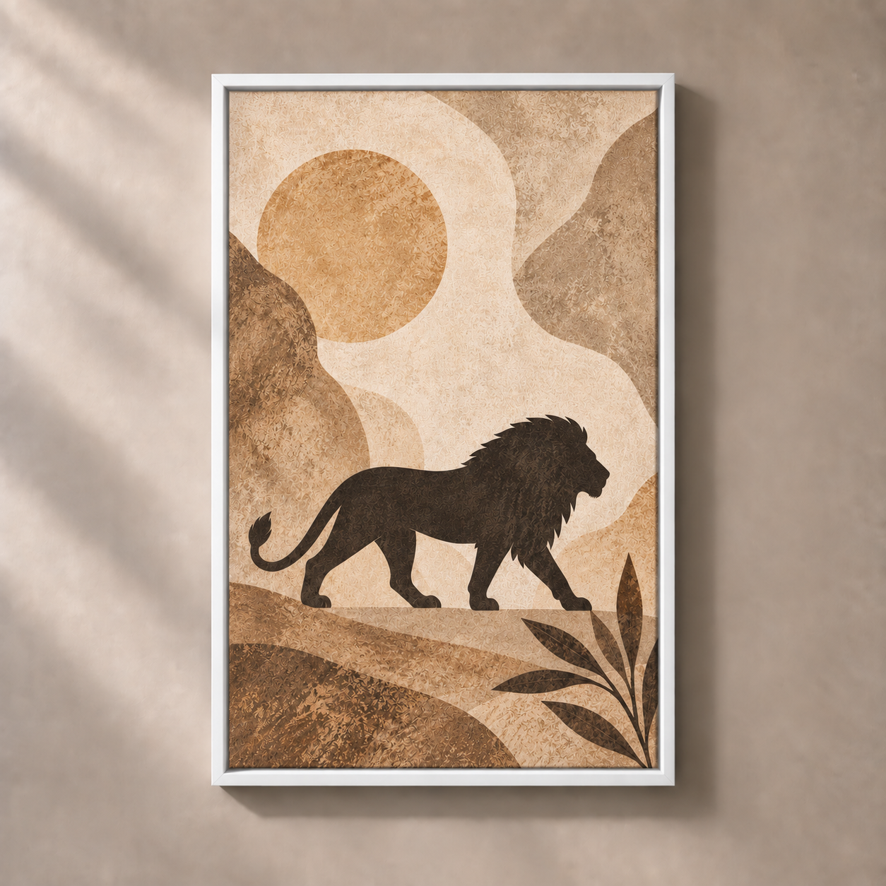 FNR frame preview white | Lion in Soft Earth
