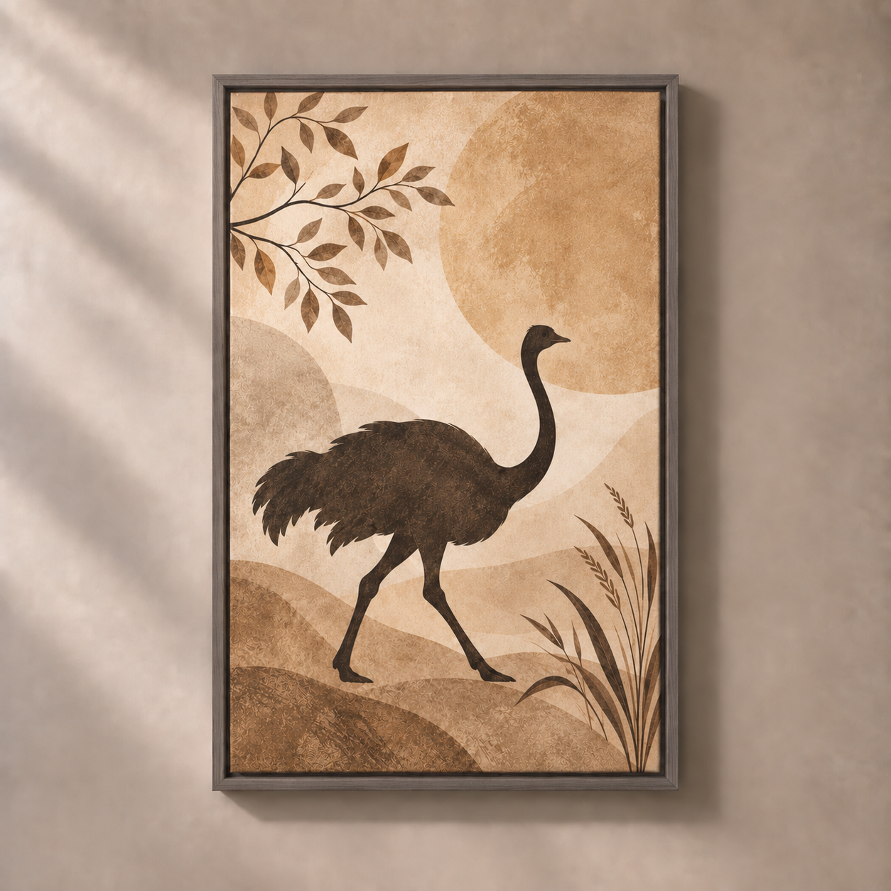 FNR frame preview oak | Ostrich in the Pale Light
