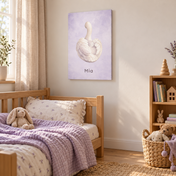 Gentle Swan canvasugc with example name Mia