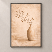 Geometric Earth Harmony No.2 poster in a slim black frame