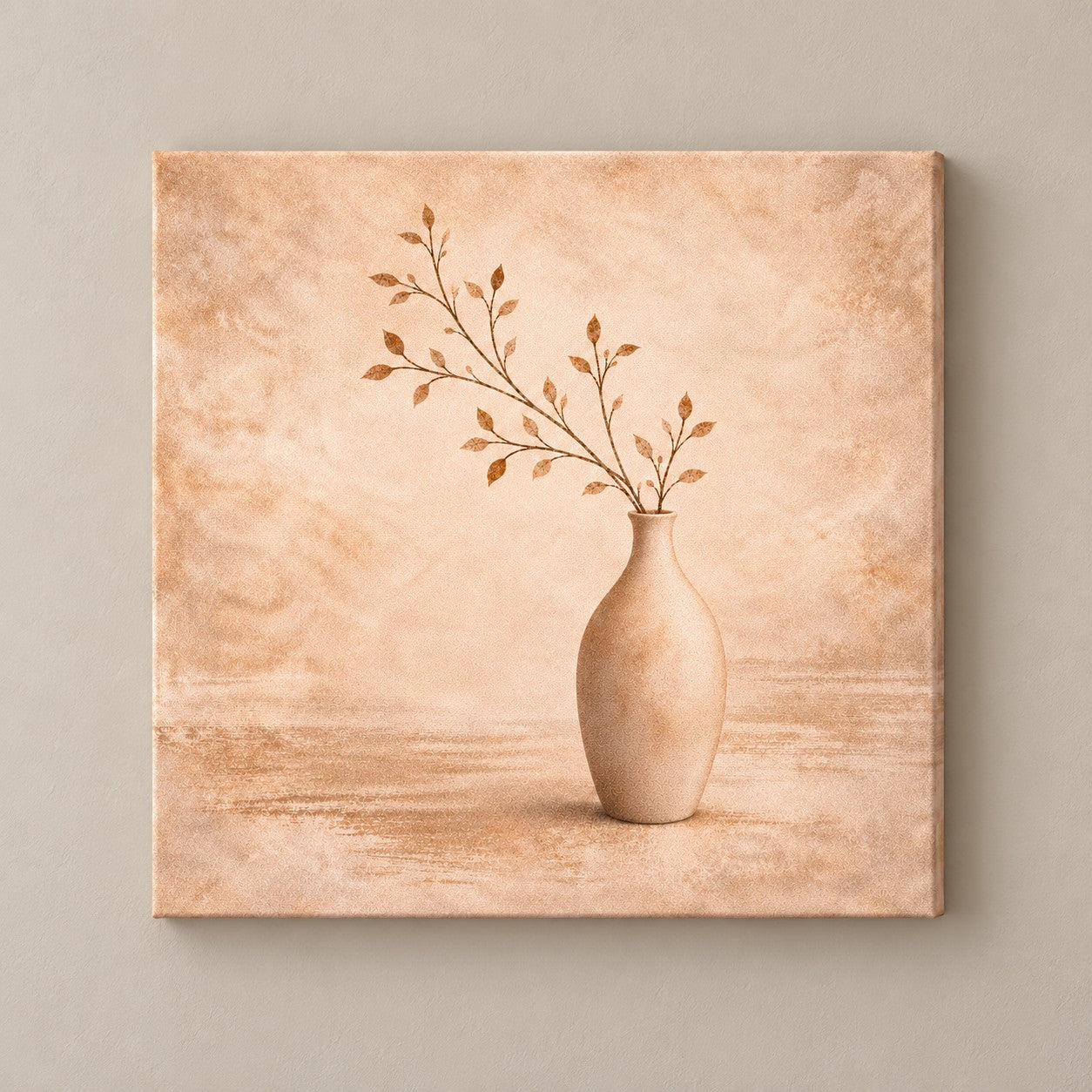 geometric earth harmony no 2 square canvas standalone mockup