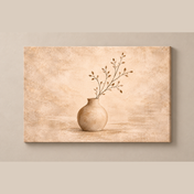 Geometric Earth Harmony No. 3 horizontal canvas standalone mockup