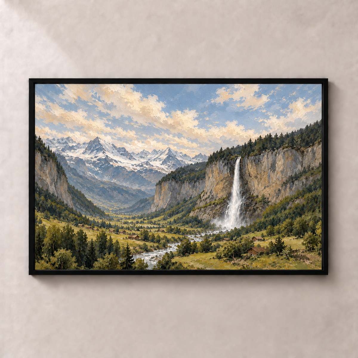 Lauterbrunnen Falling Light - Póster decorativo