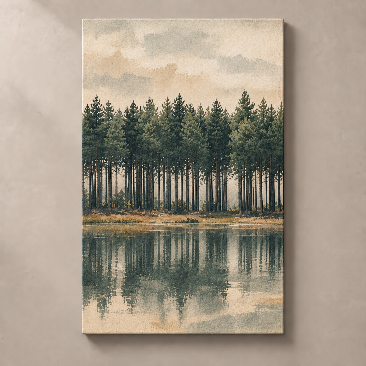 Line of Pines verticaal canvas standalone mockup