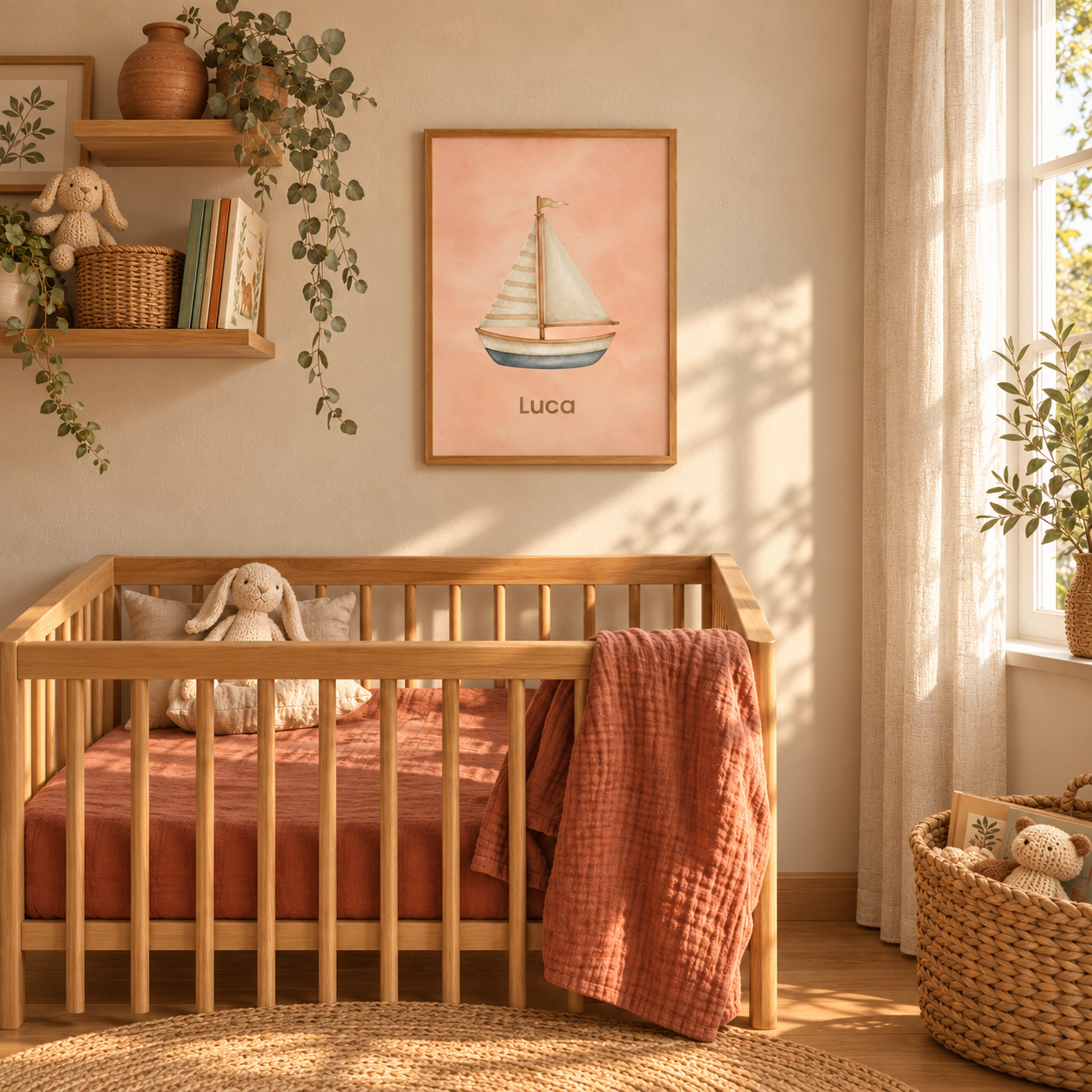 Little Sailboat posterugc with example name Luca