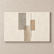 Measured Calm horizontal canvas standalone mockup with full-frame textured wall