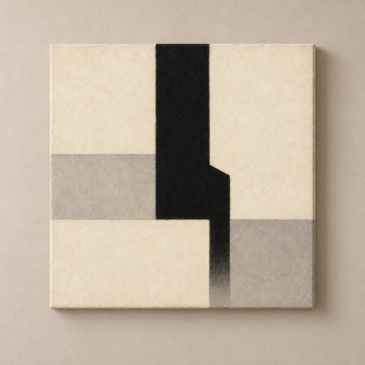 monochrome tension square canvas standalone mockup