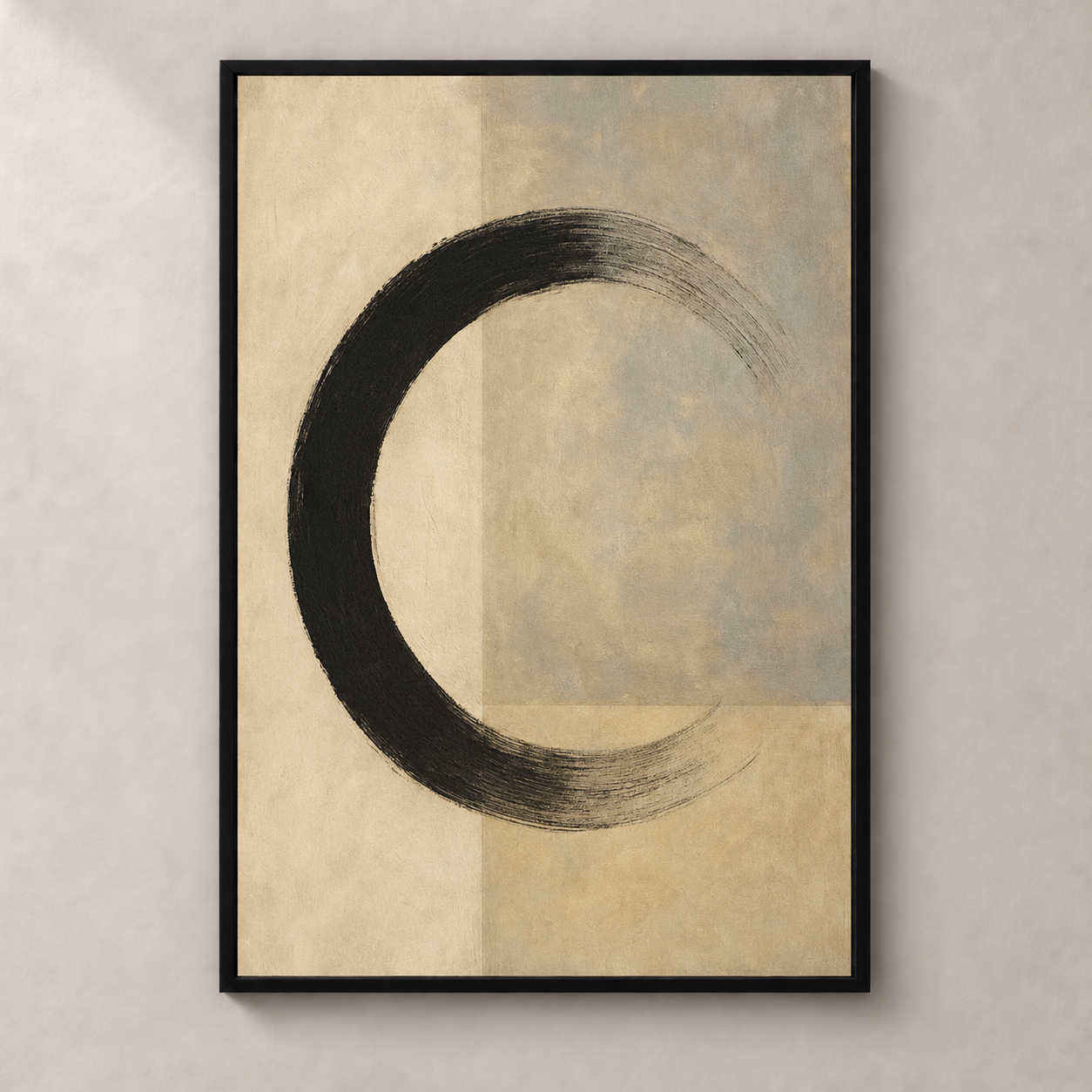 Moon echo - Poster standalone mockup with black frame
