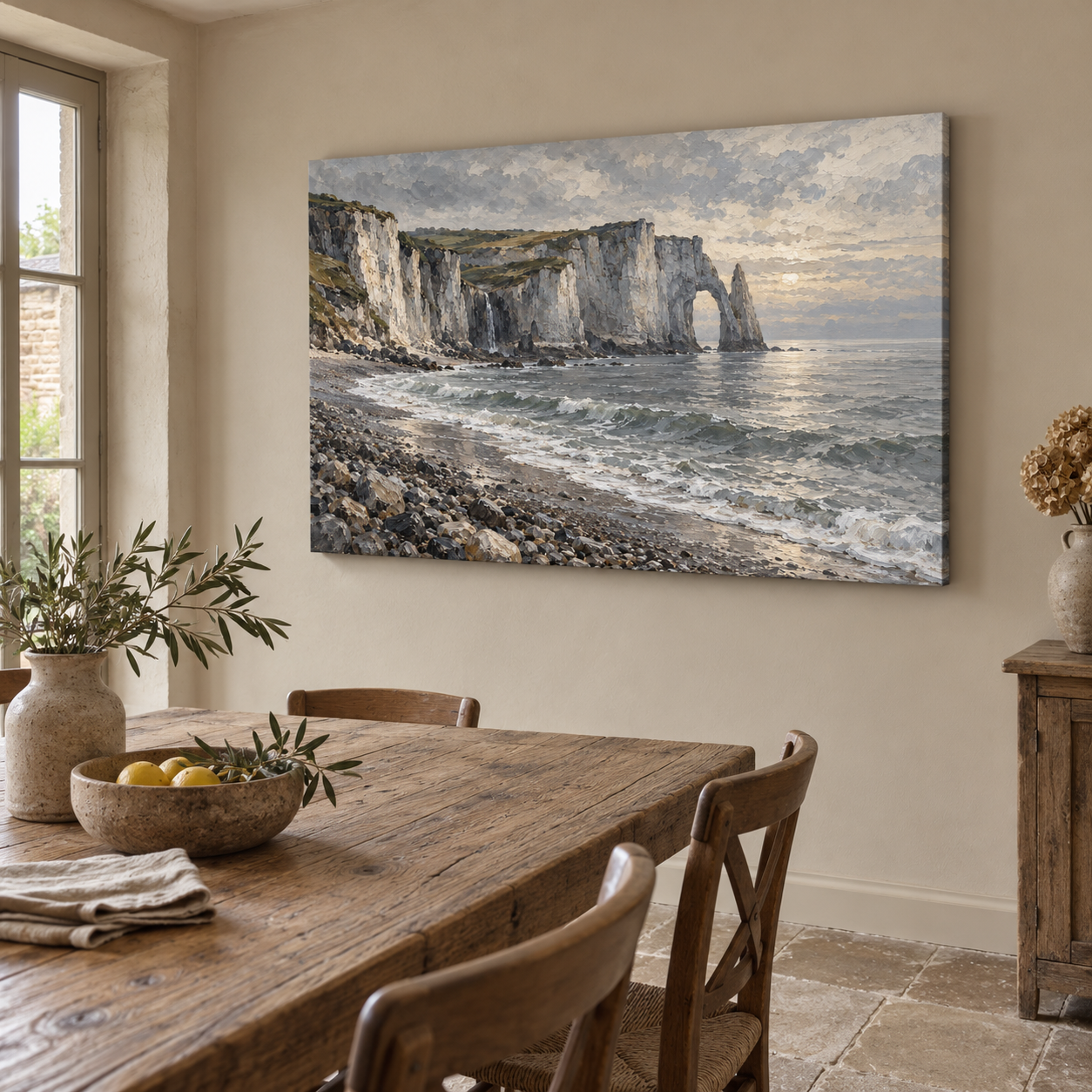 Normandy Chalk Coast horizontal canvas lifestyle