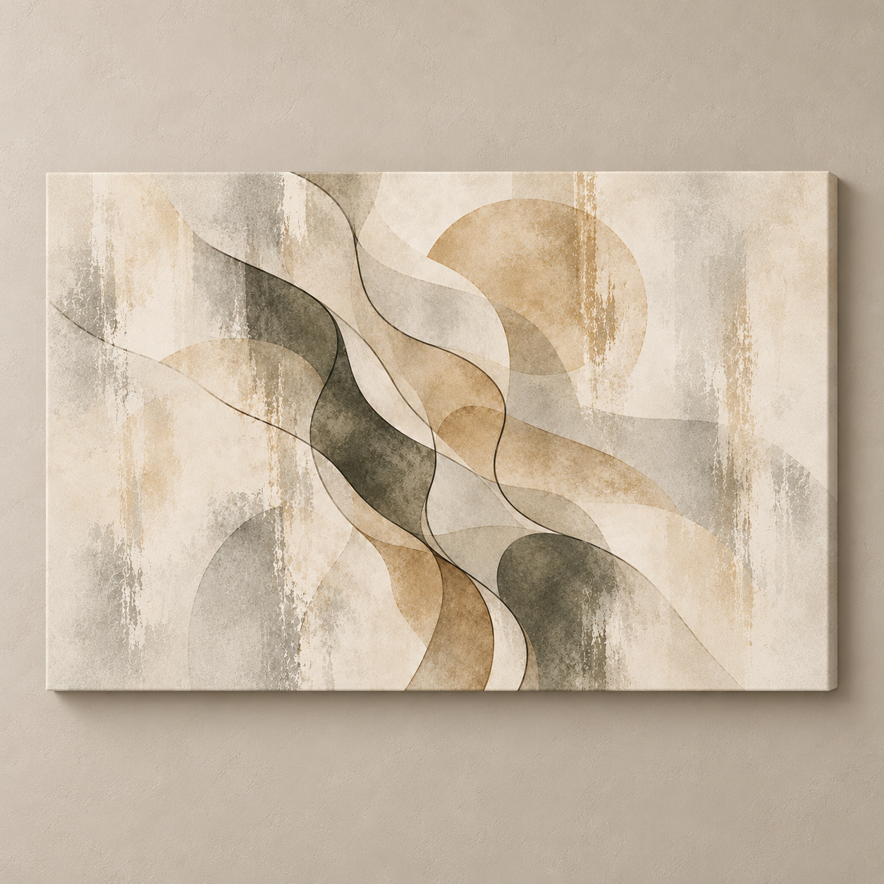Organic Earth Forms horizontal canvas standalone mockup