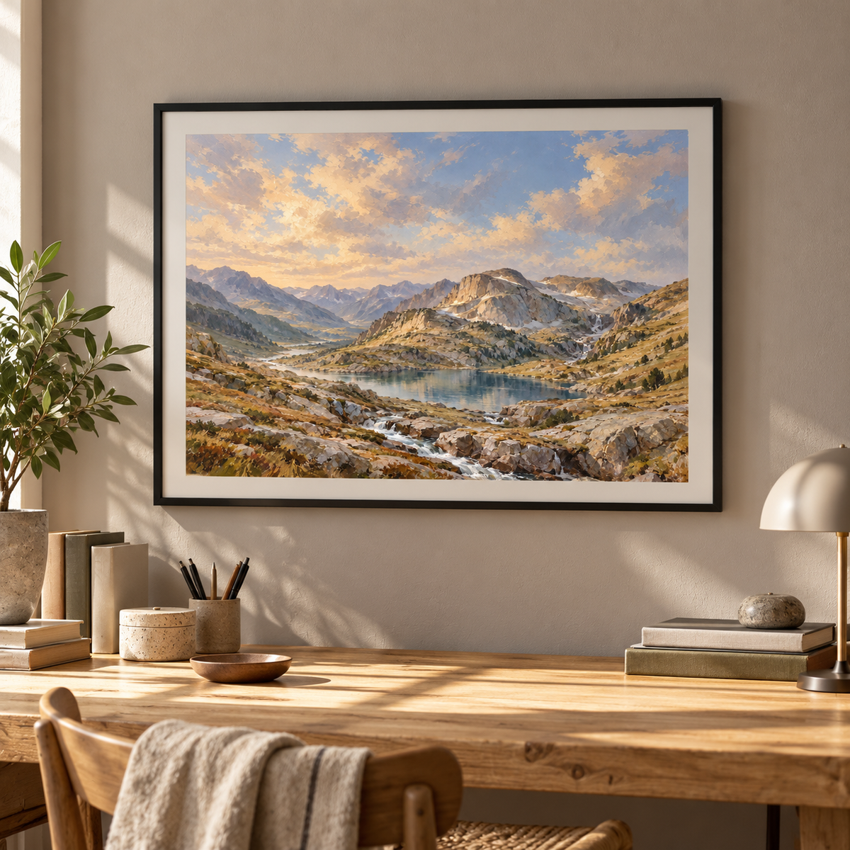 Pyrenean Lake Silence - Póster decorativo