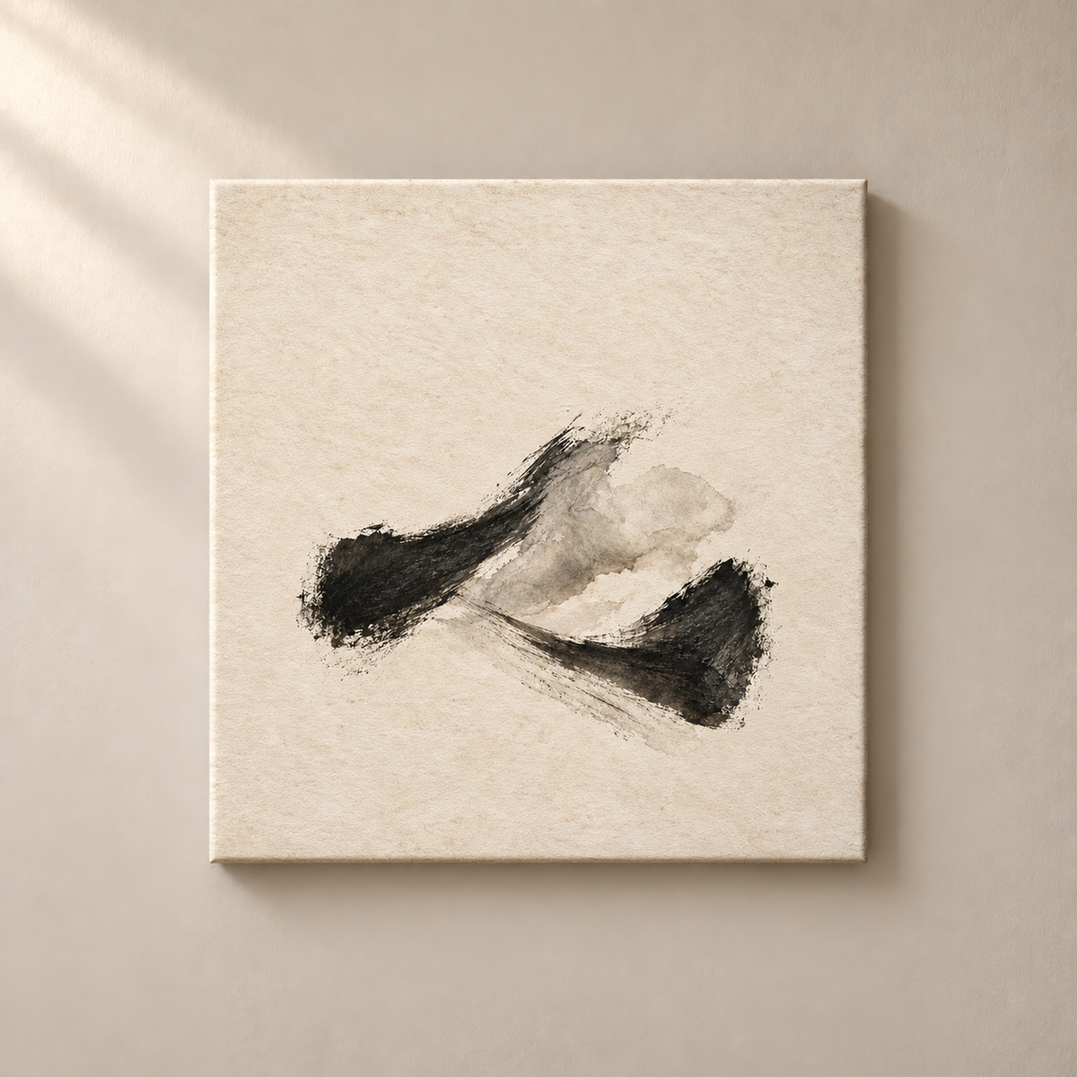 Quiet Charcoal Fold - Lienzo