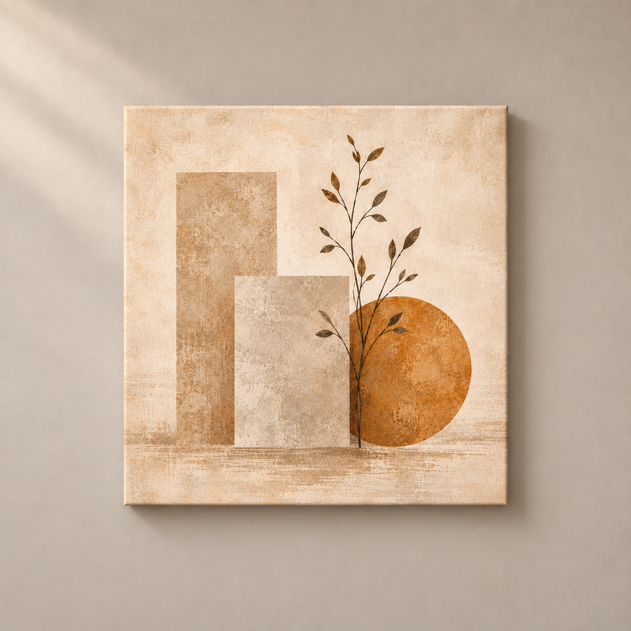 Quiet Ochre square canvas standalone