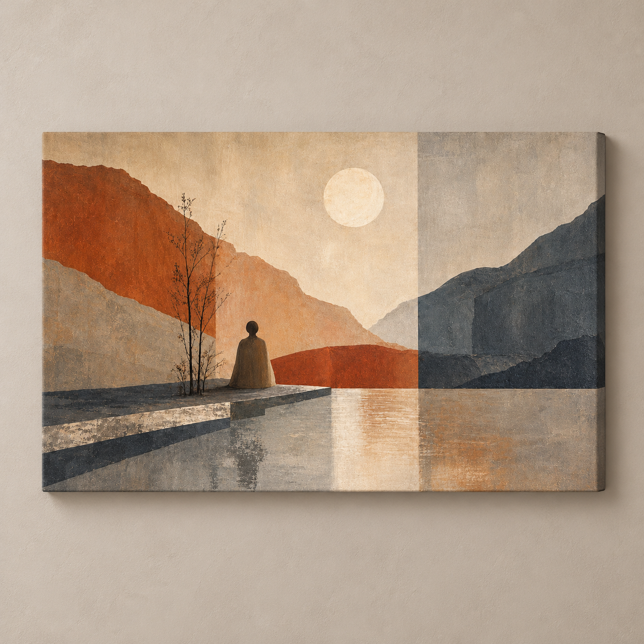 Quiet Reflection horizontal canvas standalone mockup