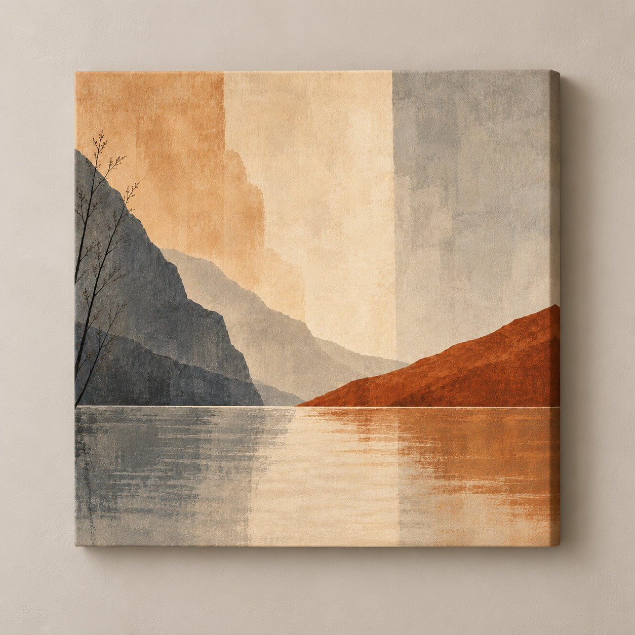 quiet reflection no 2 square canvas standalone mockup