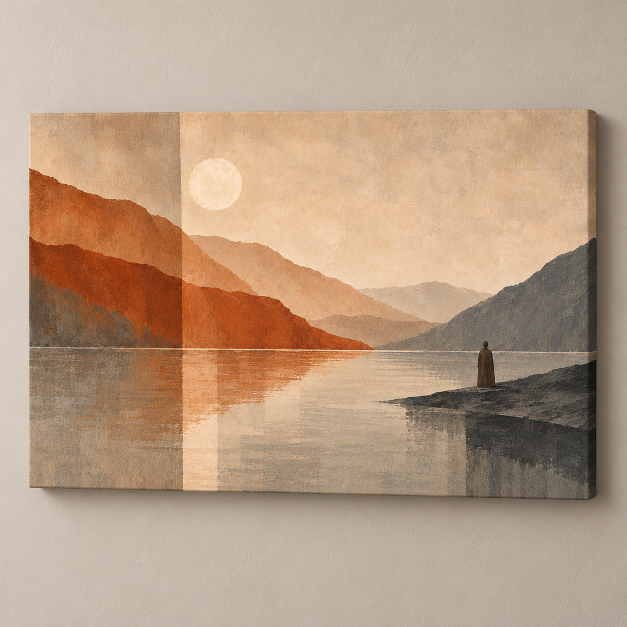Quiet Reflection No. 3 horizontal canvas standalone mockup