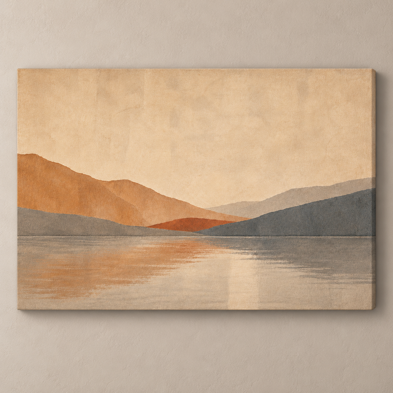 Quiet Reflection No. 4 horizontal canvas standalone mockup