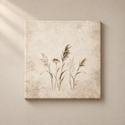 Reed and Shadow frameless square canvas
