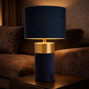 Mary gold blue table lamp