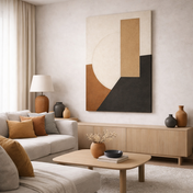 Soft sun beige wall art