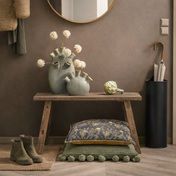 Handgemaakte bruine houten bank - Tijdloos ambachtelijk ontwerp