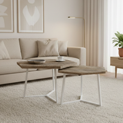Tijdloze luxe handgemaakte salontafelset met ambachtelijk design