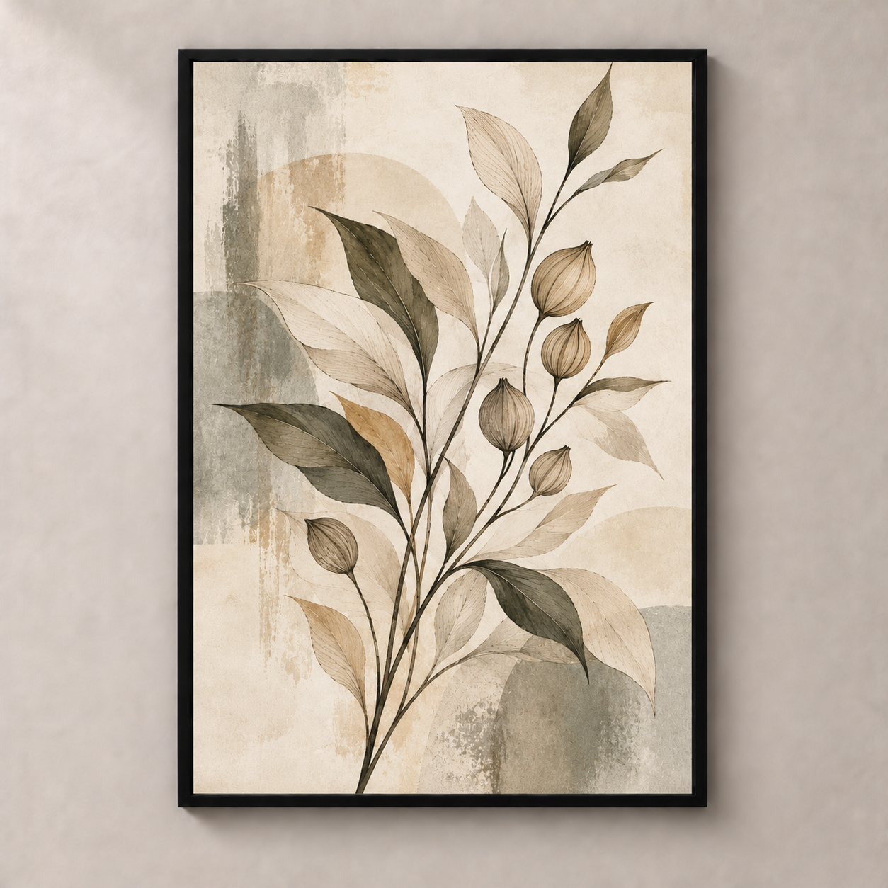 Seedpod Sketch - vertical poster product view