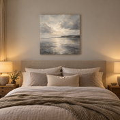Silver Shore Rest 60 x 60 cm canvas in a European interior