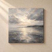 Silver Shore Rest frameless square canvas