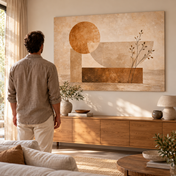 Soft Geometry horizontal canvas lifestyle