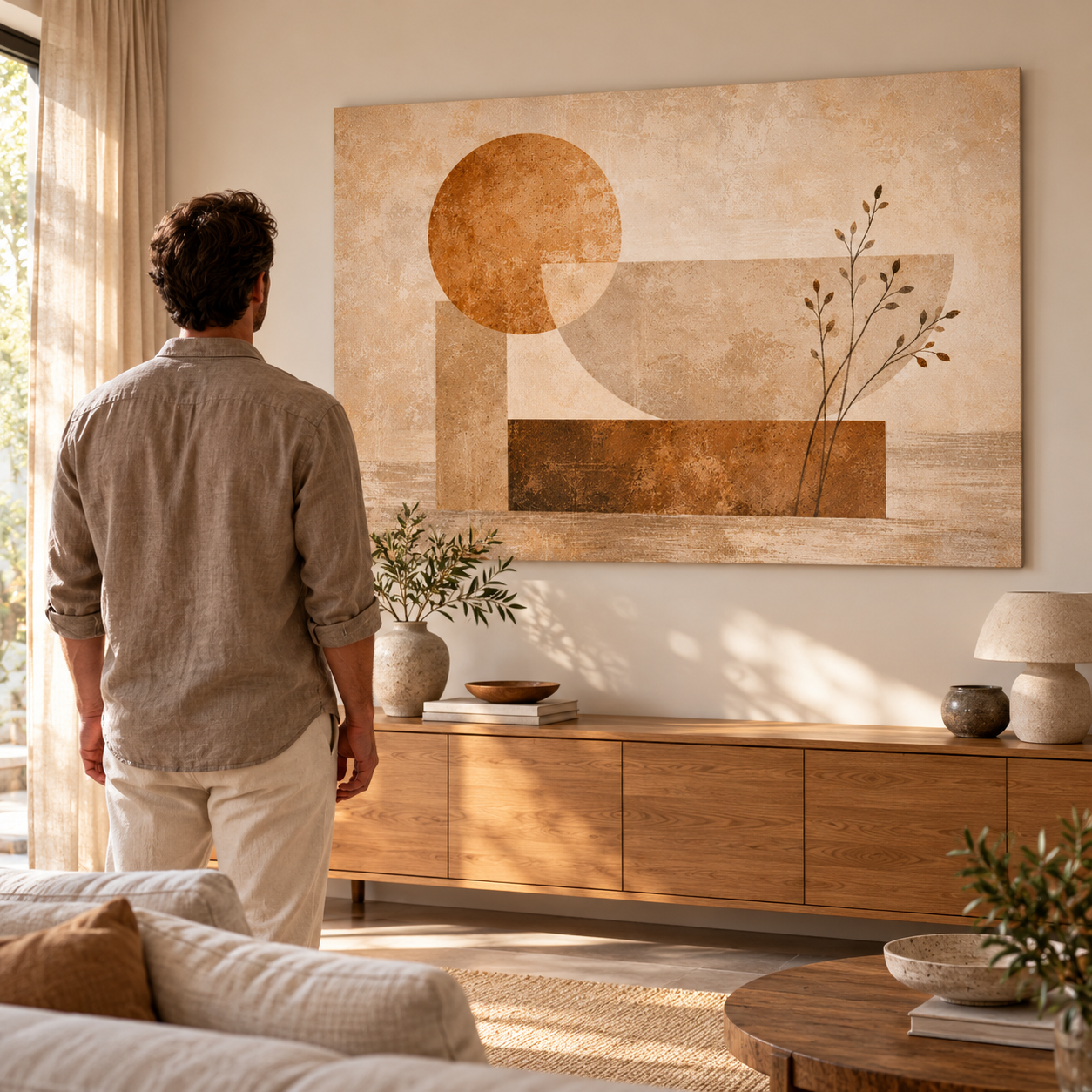 Soft Geometry horizontal canvas lifestyle