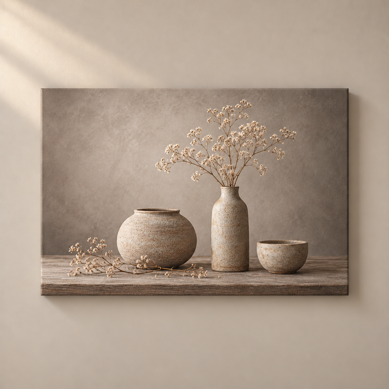 Stillness in Clay horizontal canvas standalone