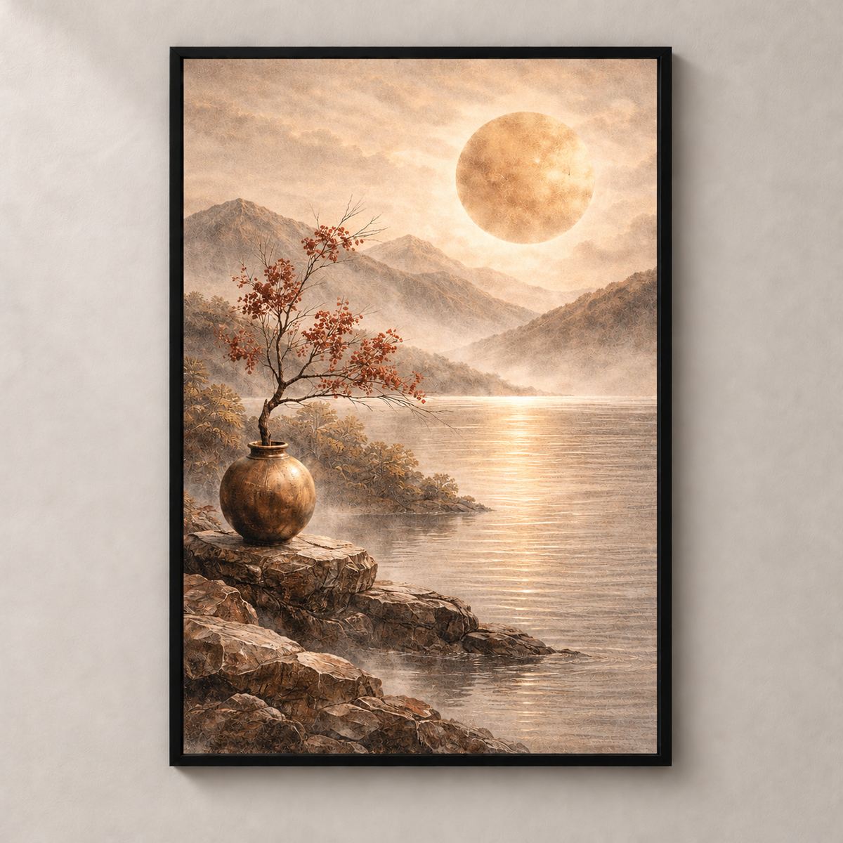 Sunlit Blossom Landscape - Poster