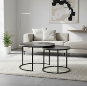 Handgemaakte luxe salontafelset in tijdloos design