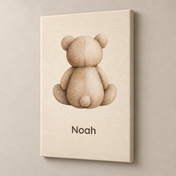 Teddy Bear canvasstand with example name Noah