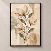 Three Soft Blooms - vertical poster product view